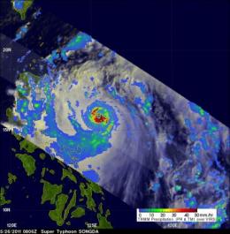 NASA: Songda becomes a super typhoon